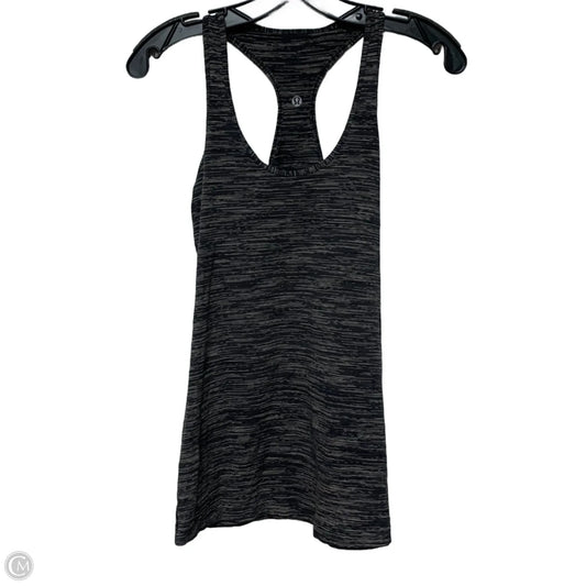 Athletic Tank Top By Lululemon In Cream & Grey, Size: M