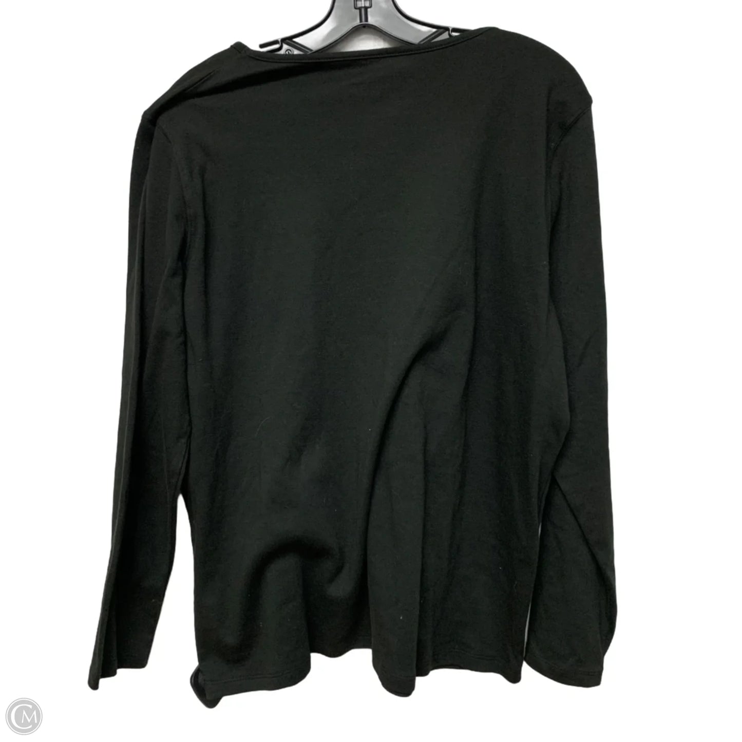 Top Long Sleeve By Hampshire Studio In Black & Green, Size: Xl