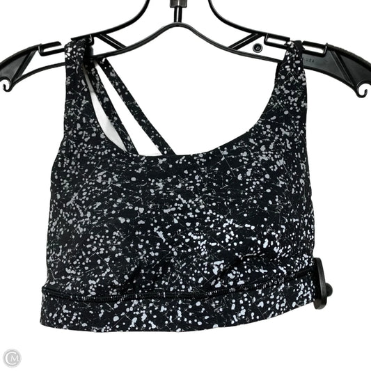 Athletic Bra By Lululemon In Black & White, Size: S