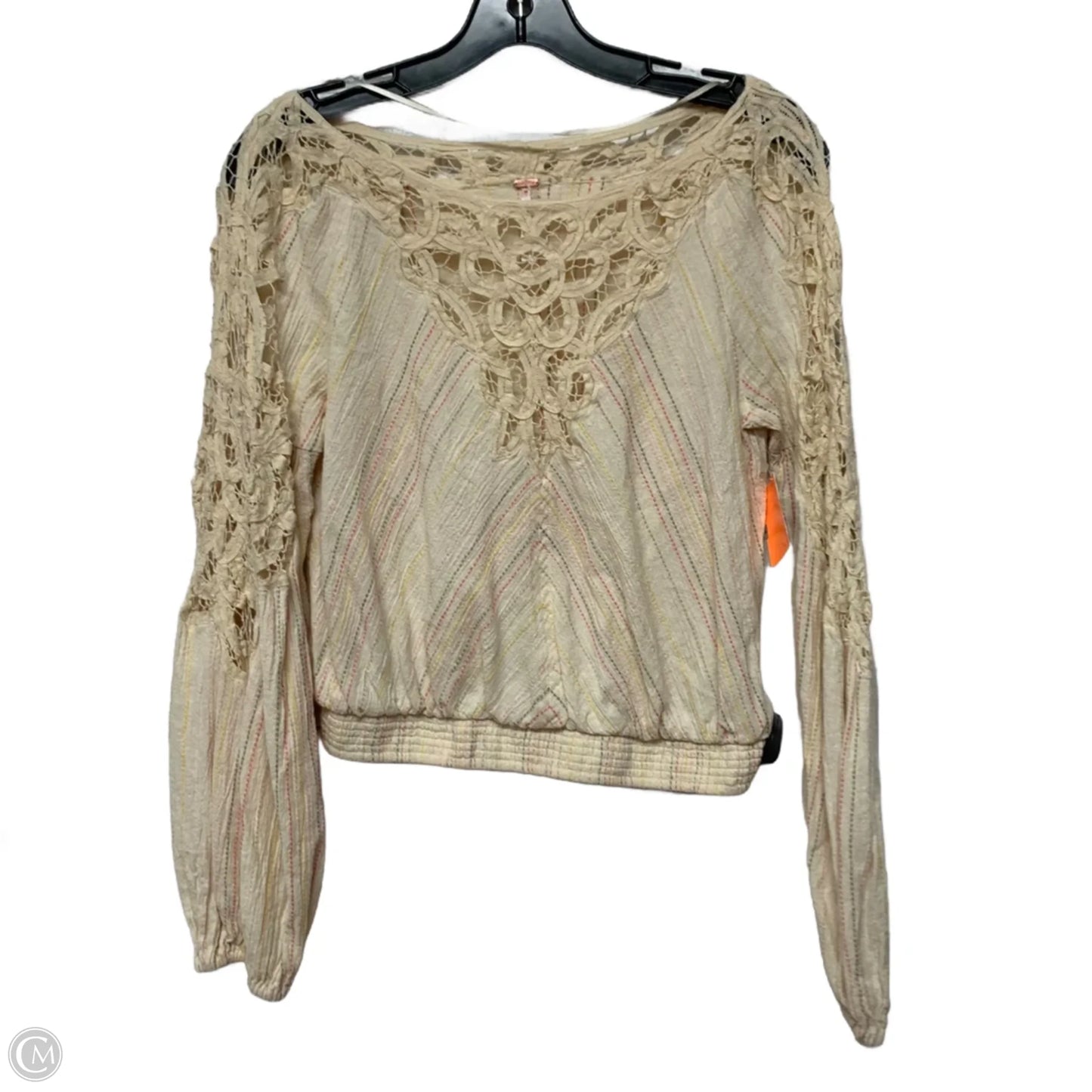 Top Long Sleeve By Free People In Cream, Size: Xs