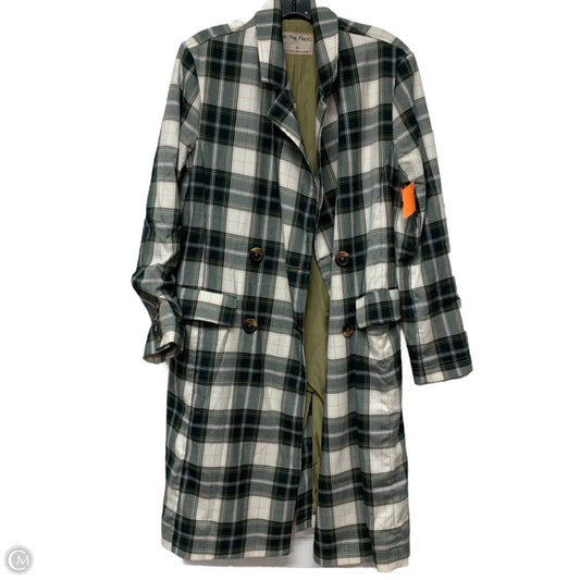 Coat Trench Coat By We The Free In Plaid Pattern, Size: Xs