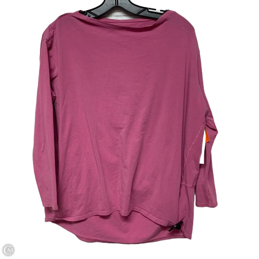 Athletic Top Long Sleeve Crewneck By Lululemon In Pink, Size: L