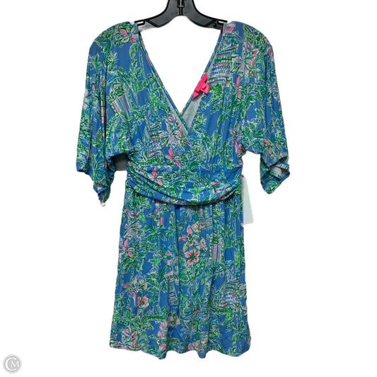 Romper Designer By Lilly Pulitzer In Blue & Green, Size: Xs
