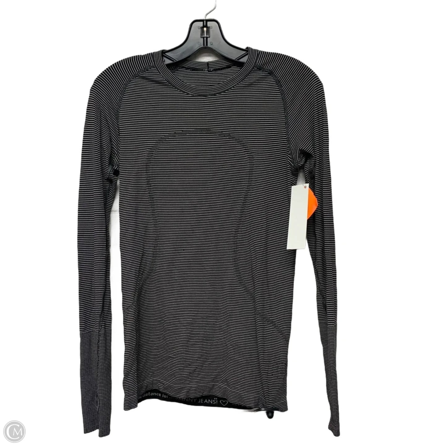 Athletic Top Long Sleeve Crewneck By Lululemon In Striped Pattern, Size: S