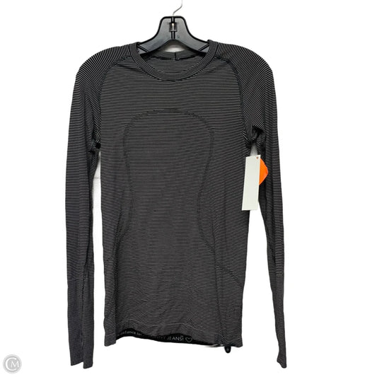 Athletic Top Long Sleeve Crewneck By Lululemon In Striped Pattern, Size: S