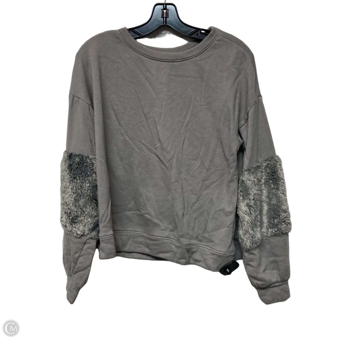 Sweatshirt Crewneck By Kaari Blue In Grey, Size: M