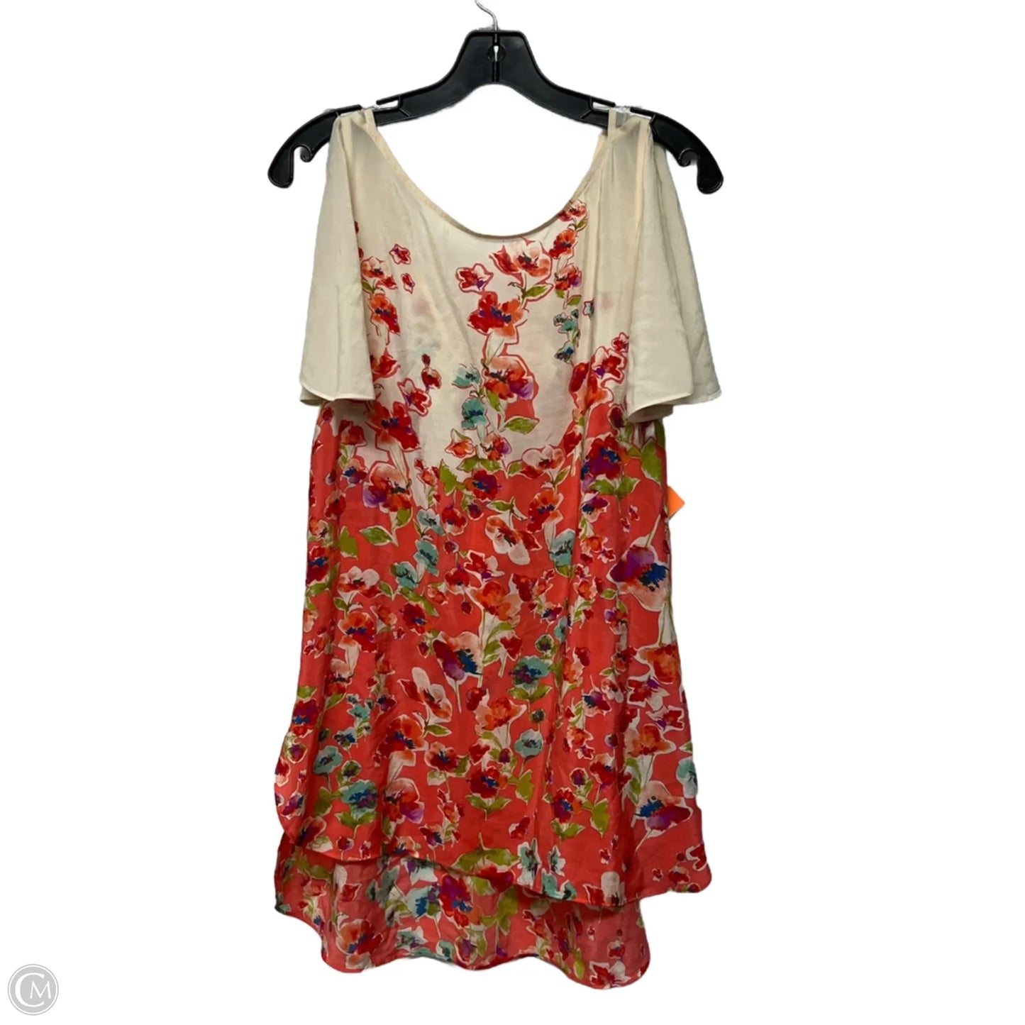 Tunic Short Sleeve By Maeve In Cream & Pink, Size: M