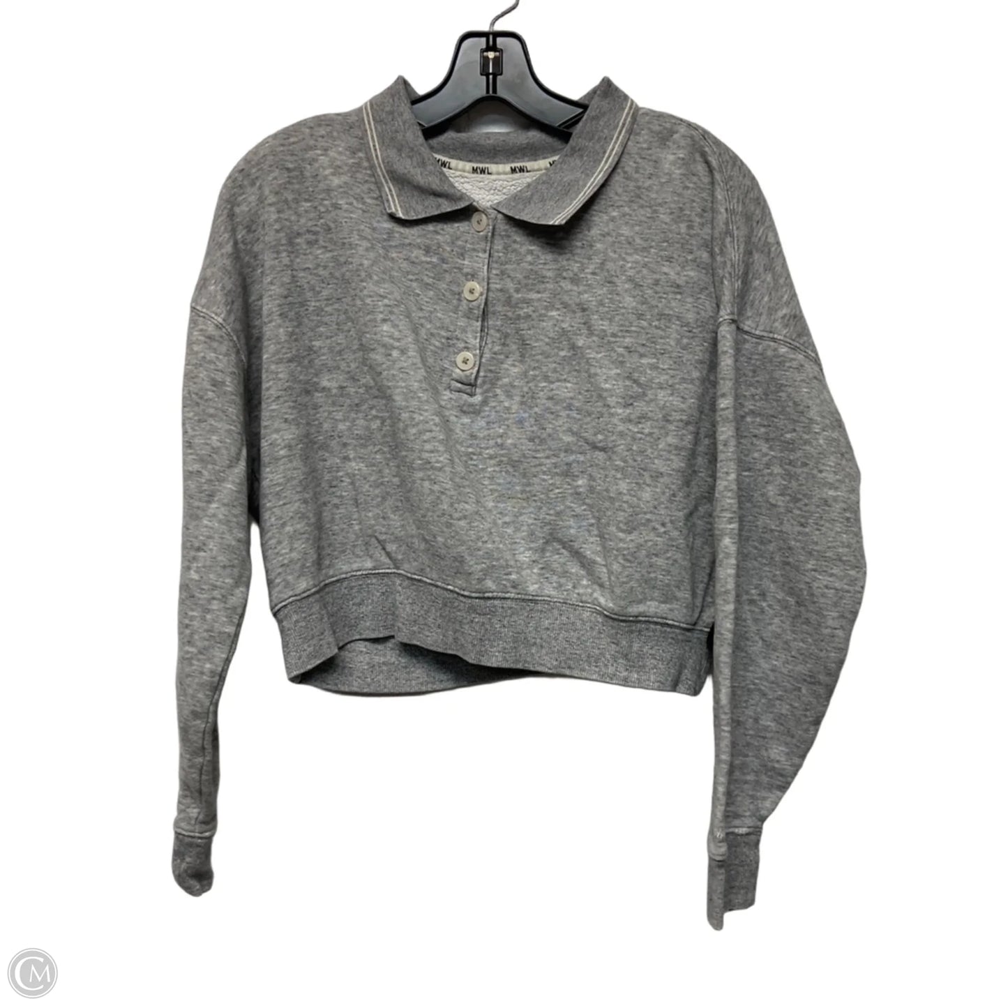 Sweatshirt Collar By Madewell In Grey, Size: M