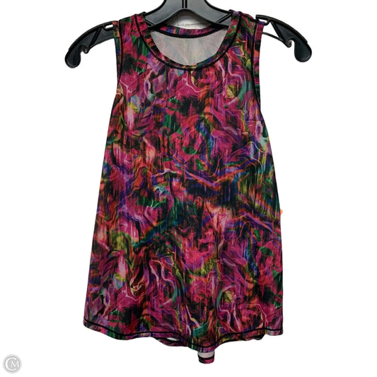 Athletic Tank Top By Lululemon In Green & Pink, Size: S