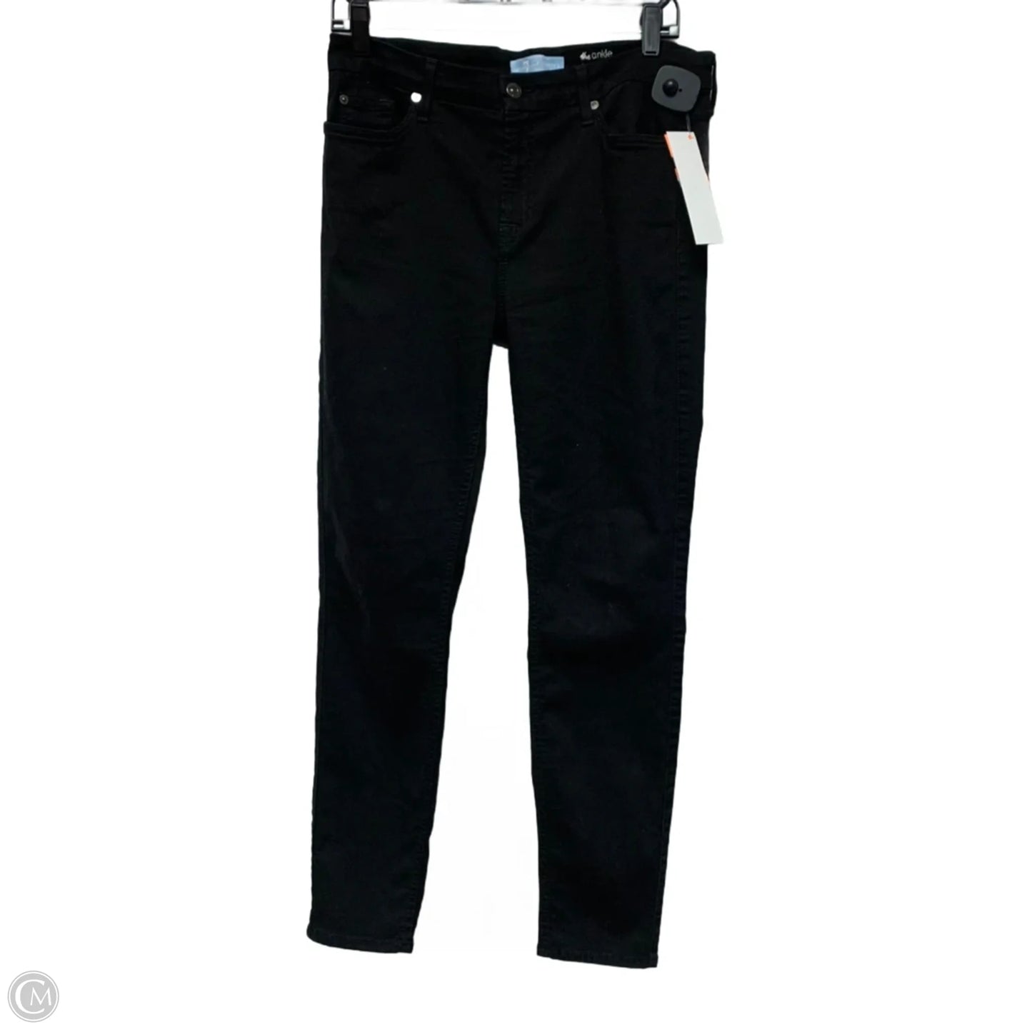Jeans Skinny By 7 For All Mankind In Black Denim, Size: 16