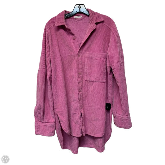 Jacket Shirt By Free People In Pink, Size: S