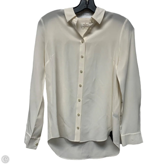 Blouse Designer By Kate Spade In Cream, Size: Xs
