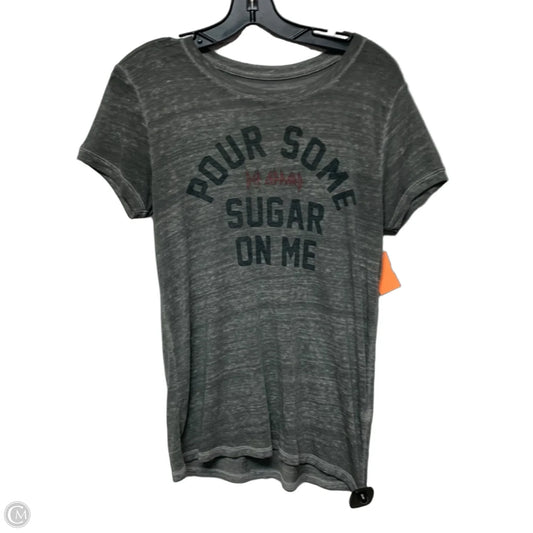 Top Short Sleeve By Lucky Brand In Grey, Size: S