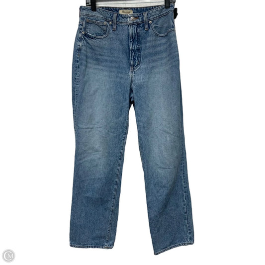 Jeans Straight By Madewell In Blue Denim, Size: 8