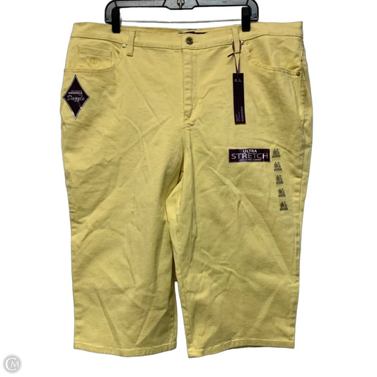 Jeans Cropped By Gloria Vanderbilt In Yellow Denim, Size: 20