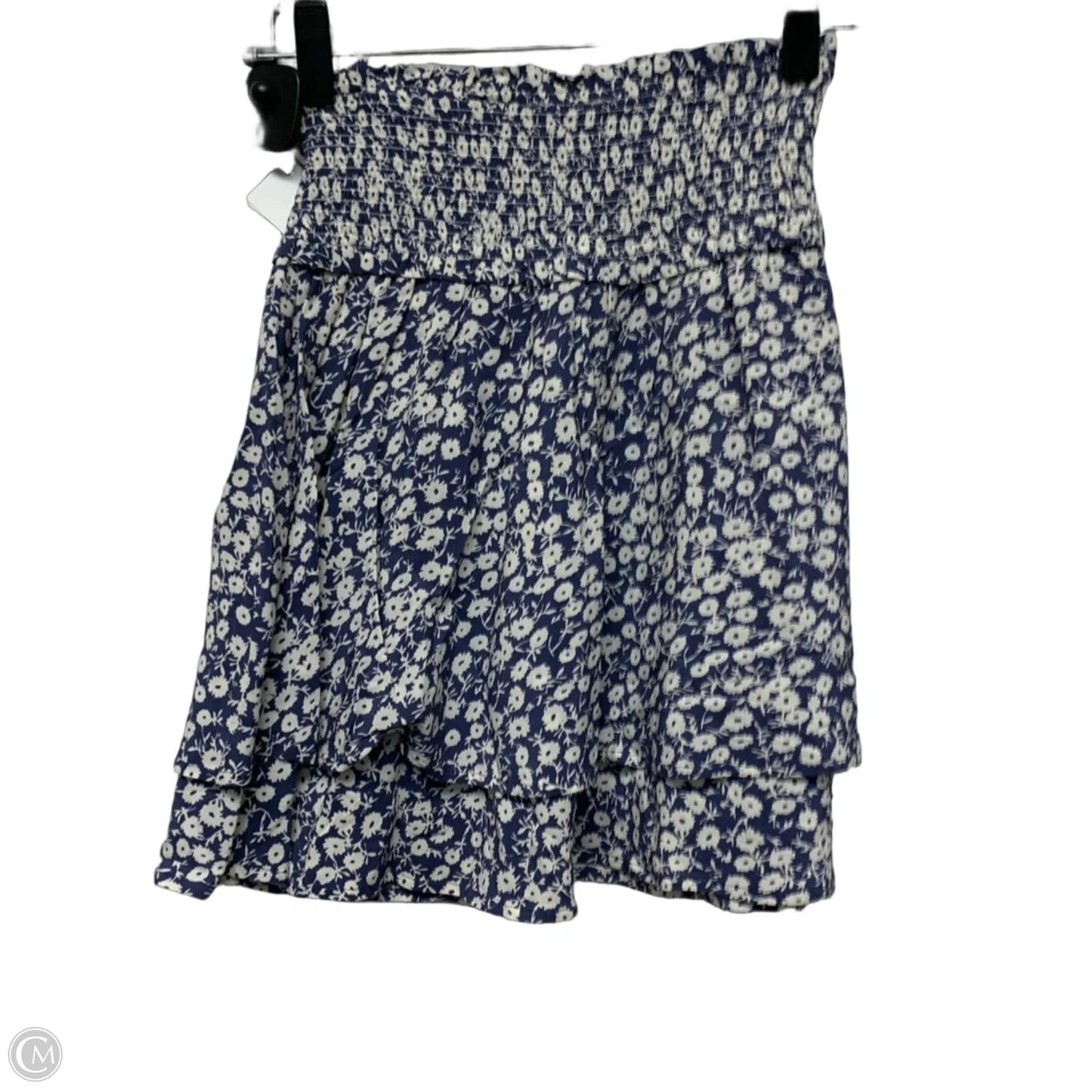 Skirt Mini & Short By Rails In Blue & White, Size: Xs