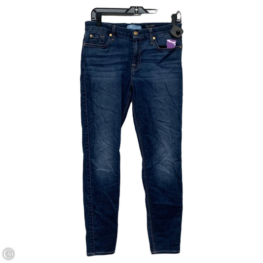 Jeans Jeggings By 7 For All Mankind In Blue Denim, Size: 10