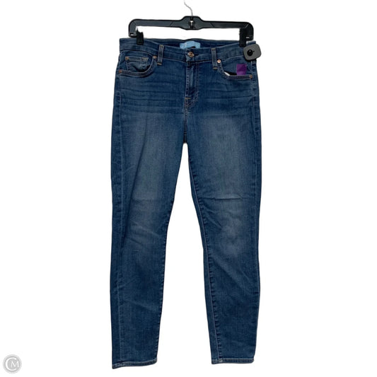 Jeans Jeggings By 7 For All Mankind In Blue Denim, Size: 10