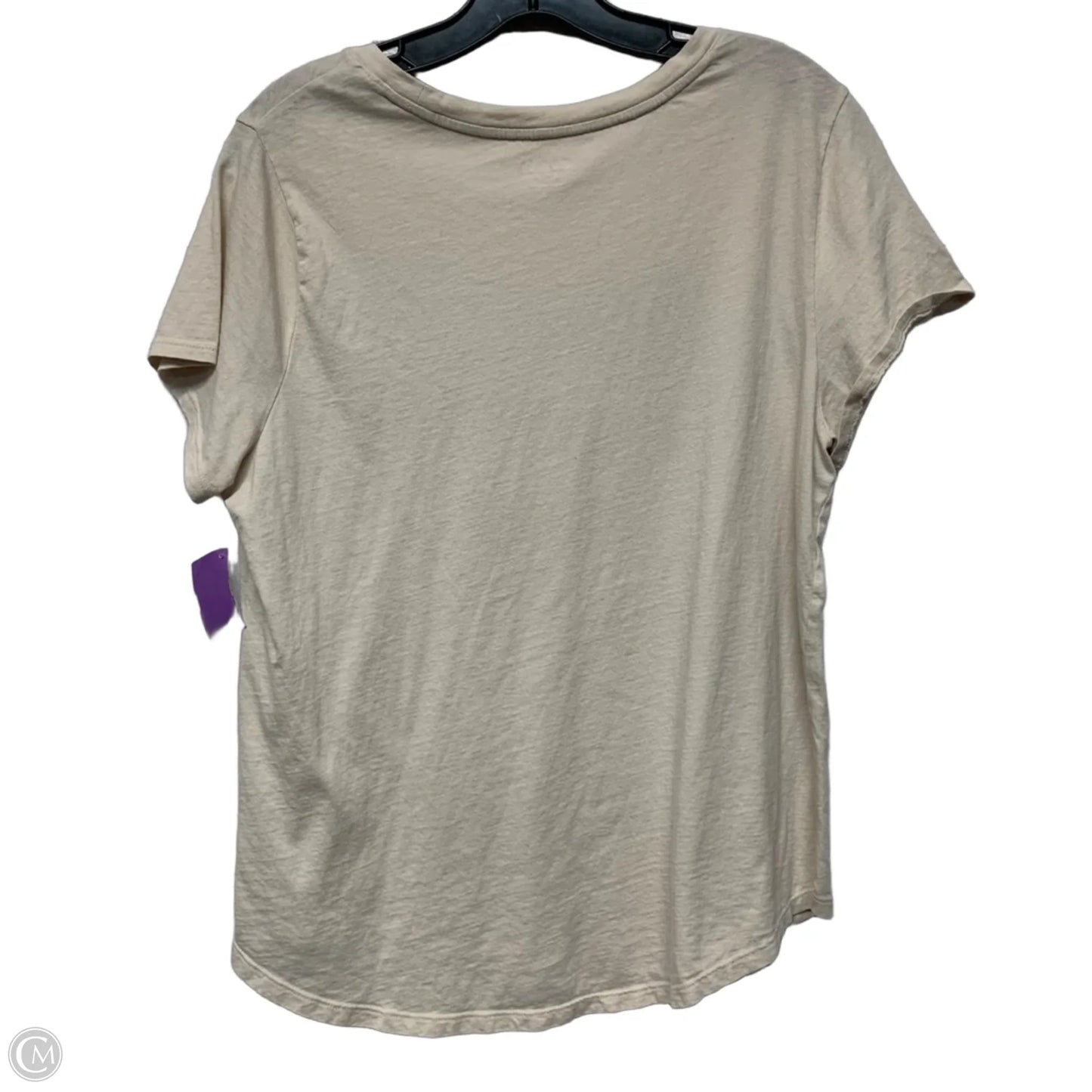 Top Short Sleeve By Old Navy In Cream, Size: L