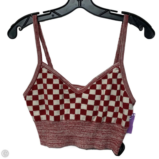 Top Sleeveless By Find Me Now In Red & White, Size: M