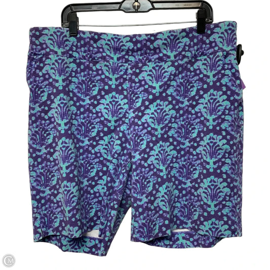 Shorts By Soft Surroundings In Blue & Purple, Size: 1x