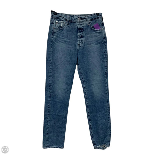 Jeans Straight By Adriano Goldschmied In Blue Denim, Size: 4
