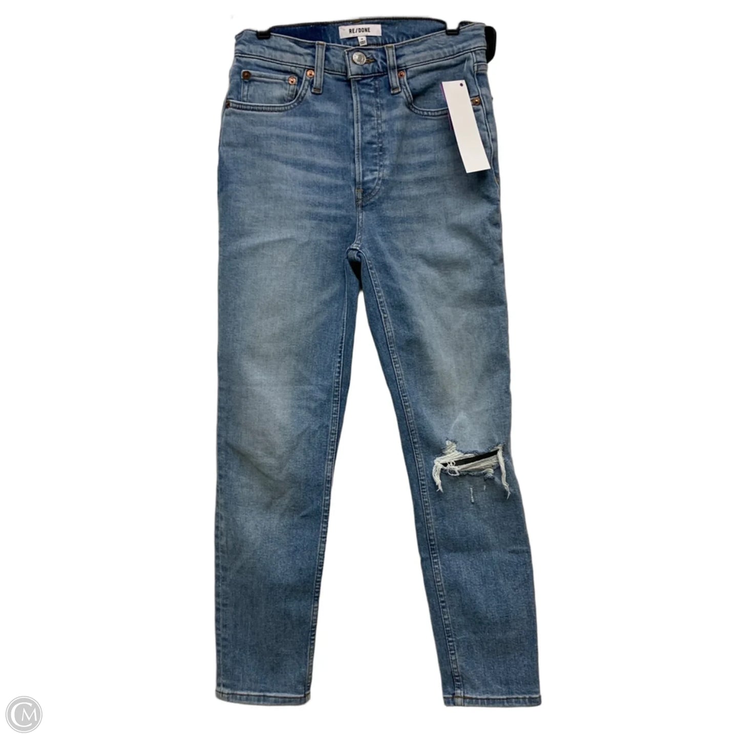 Jeans Straight By Re/Done In Blue Denim, Size: 2