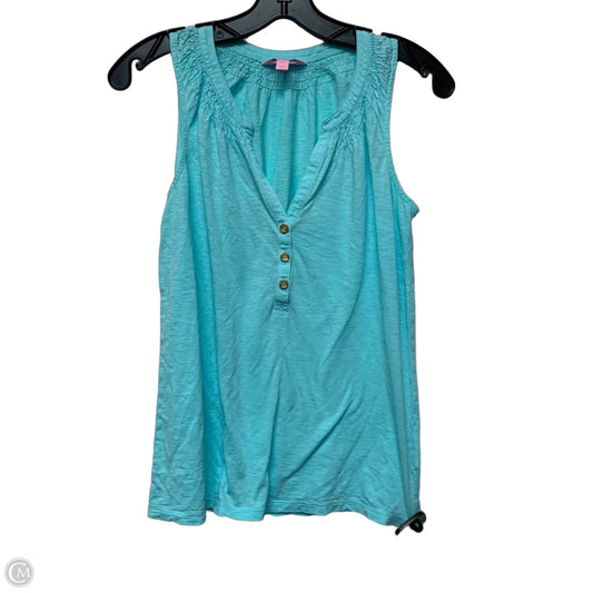 Top Sleeveless Designer By Lilly Pulitzer In Aqua, Size: Xs