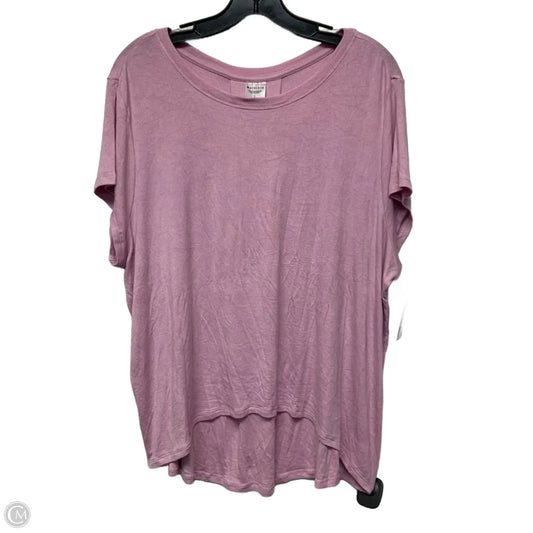 Athletic Top Short Sleeve By Athleta In Pink, Size: L