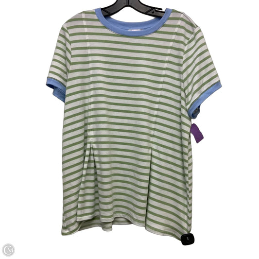 Top Short Sleeve By Crown And Ivy In Striped Pattern, Size: Xl