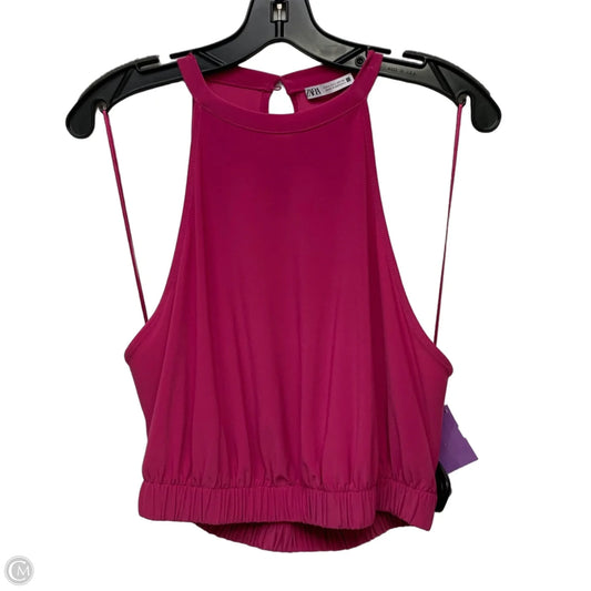 Top Sleeveless By Zara In Pink, Size: L