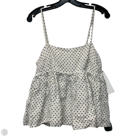 Top Sleeveless Designer By Kate Spade In Polkadot Pattern, Size: M