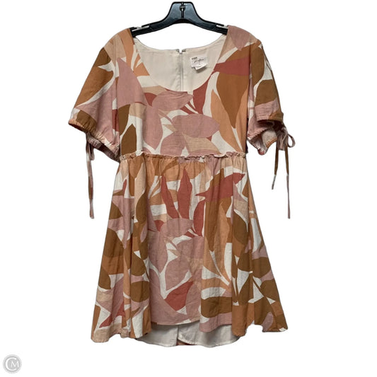 Dress Casual Short By Free People In Orange & Pink, Size: M