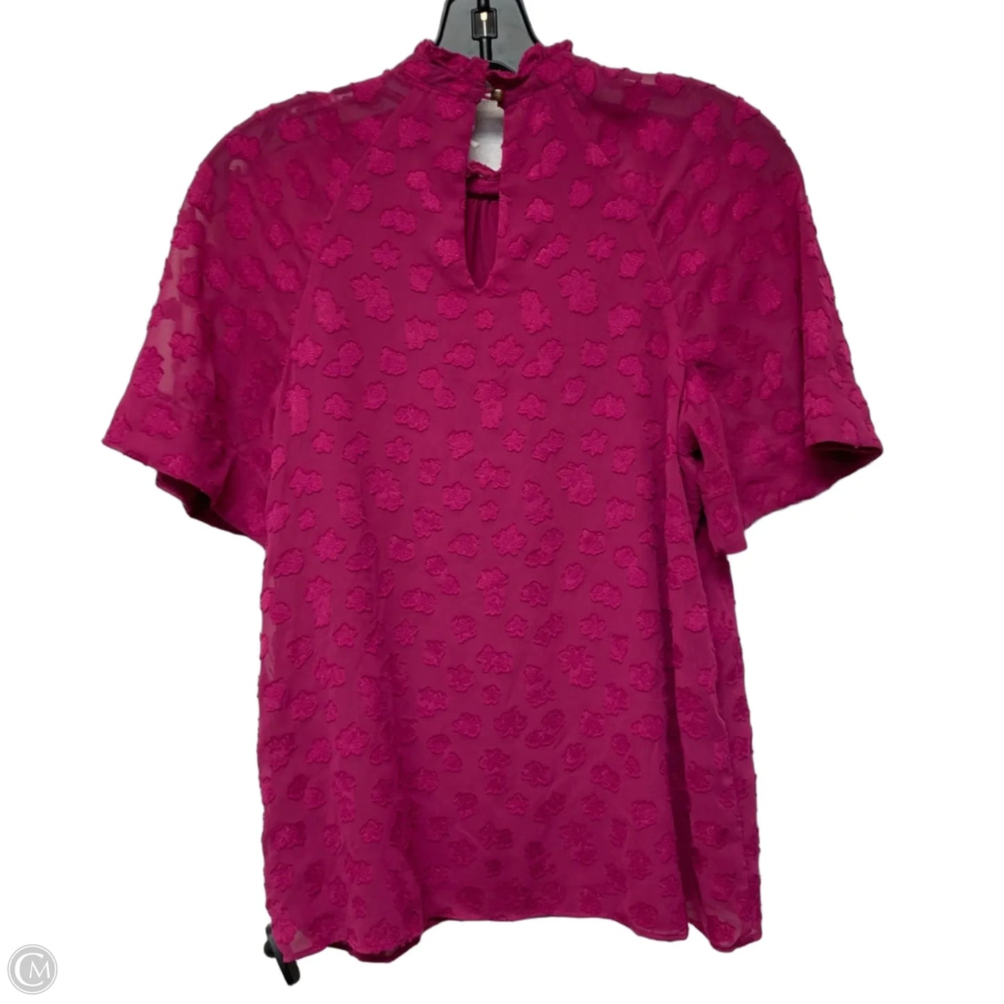 Blouse Short Sleeve By Feather Bone In Purple, Size: Xs