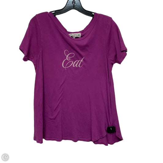 Top Short Sleeve By Wildfox In Purple, Size: S