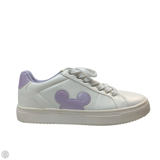 Shoes Sneakers By Disney In Purple & White, Size: 8