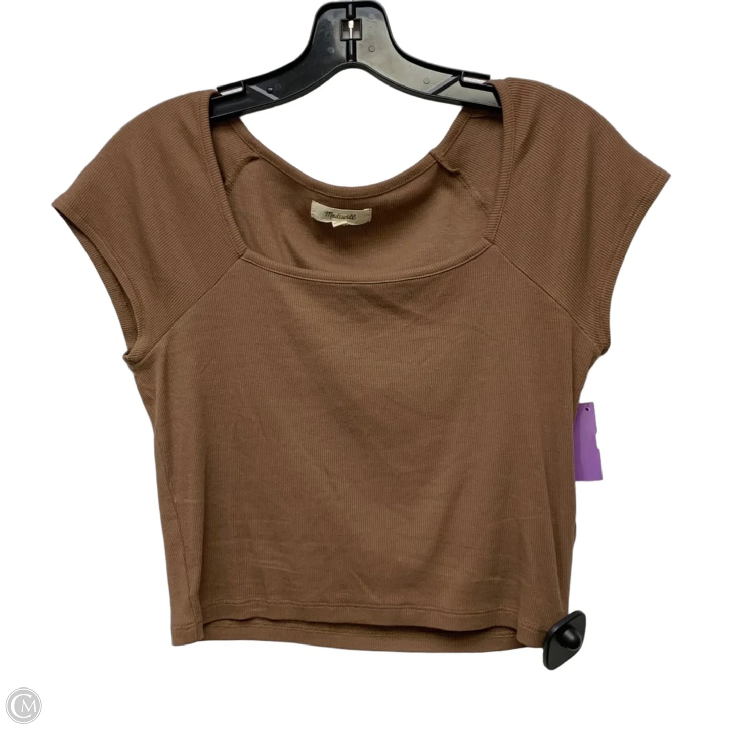 Top Short Sleeve Basic By Madewell In Brown, Size: M
