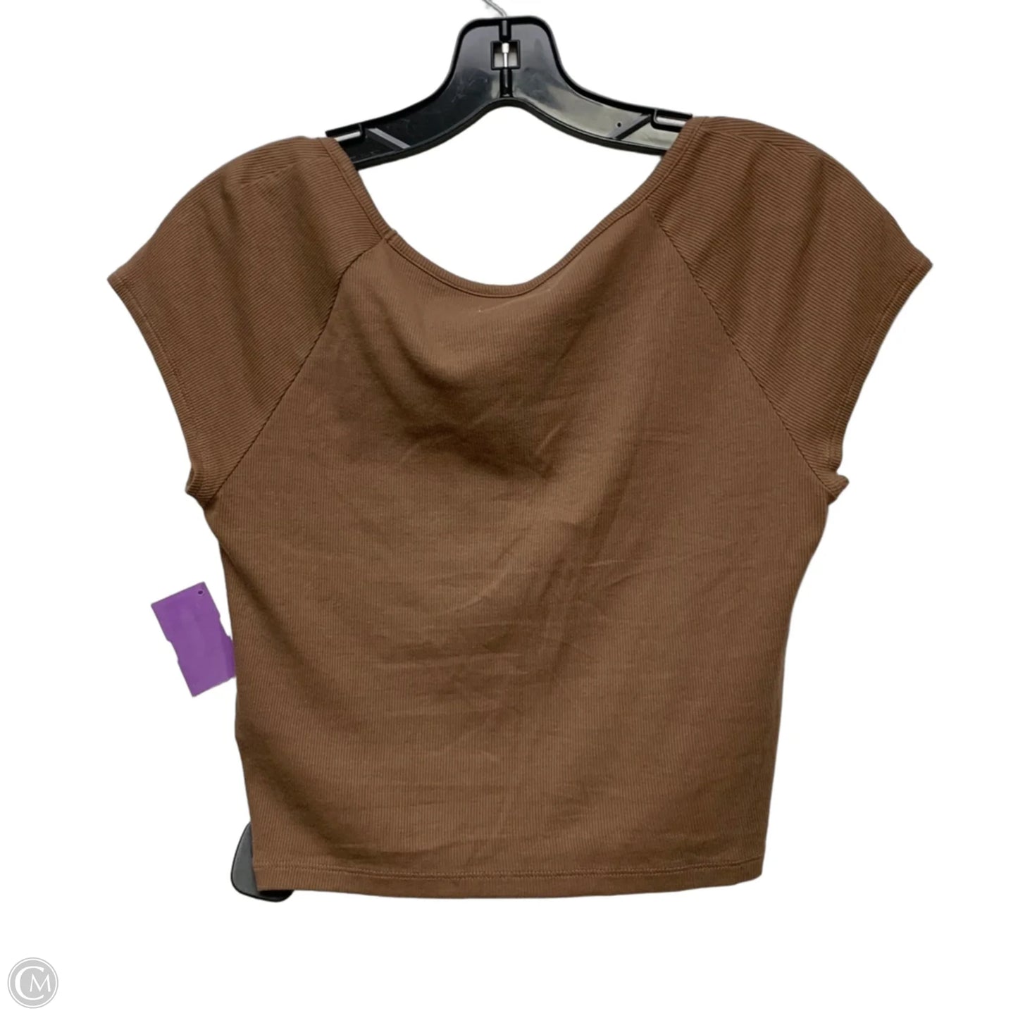 Top Short Sleeve Basic By Madewell In Brown, Size: M