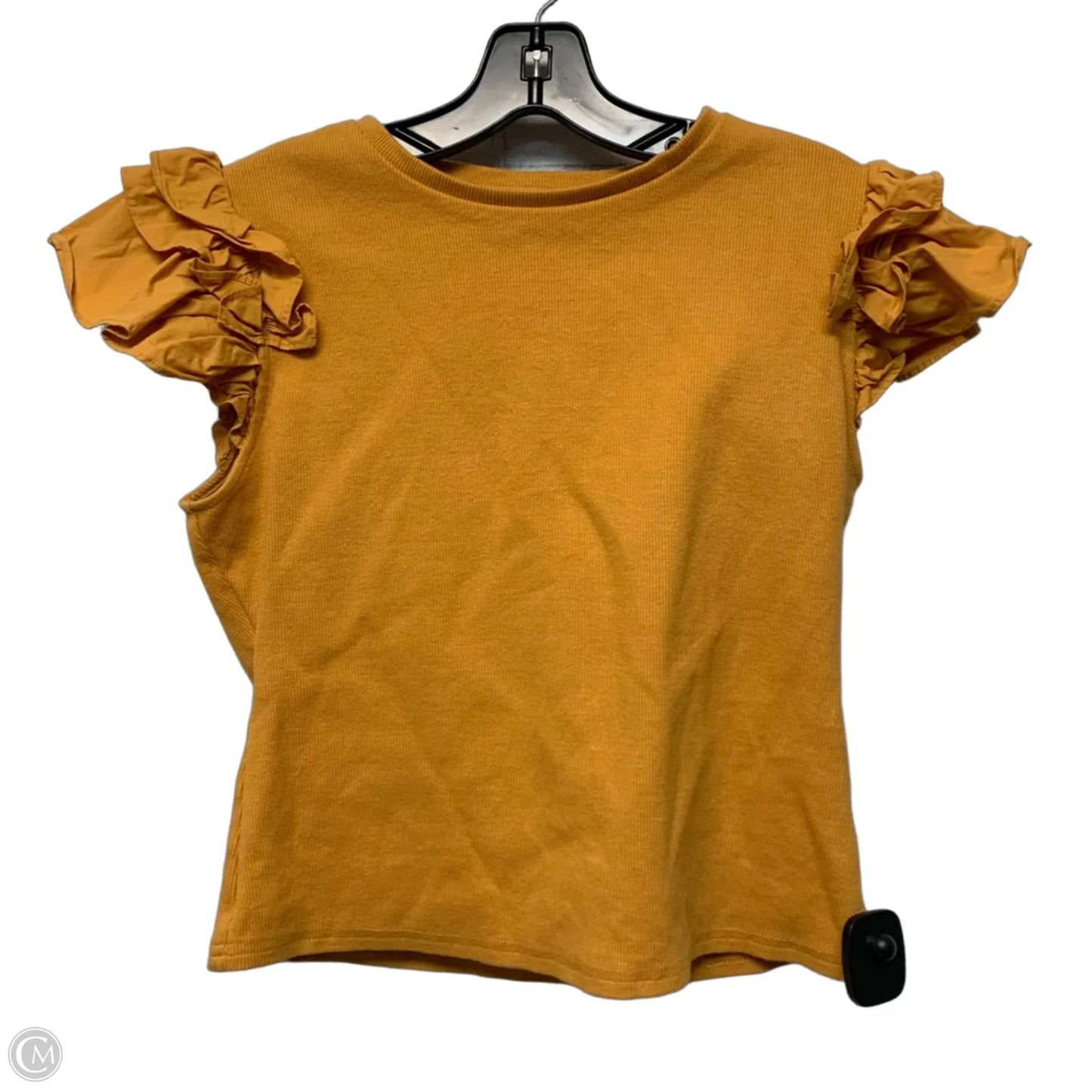Top Short Sleeve By Anthropologie In Orange, Size: S