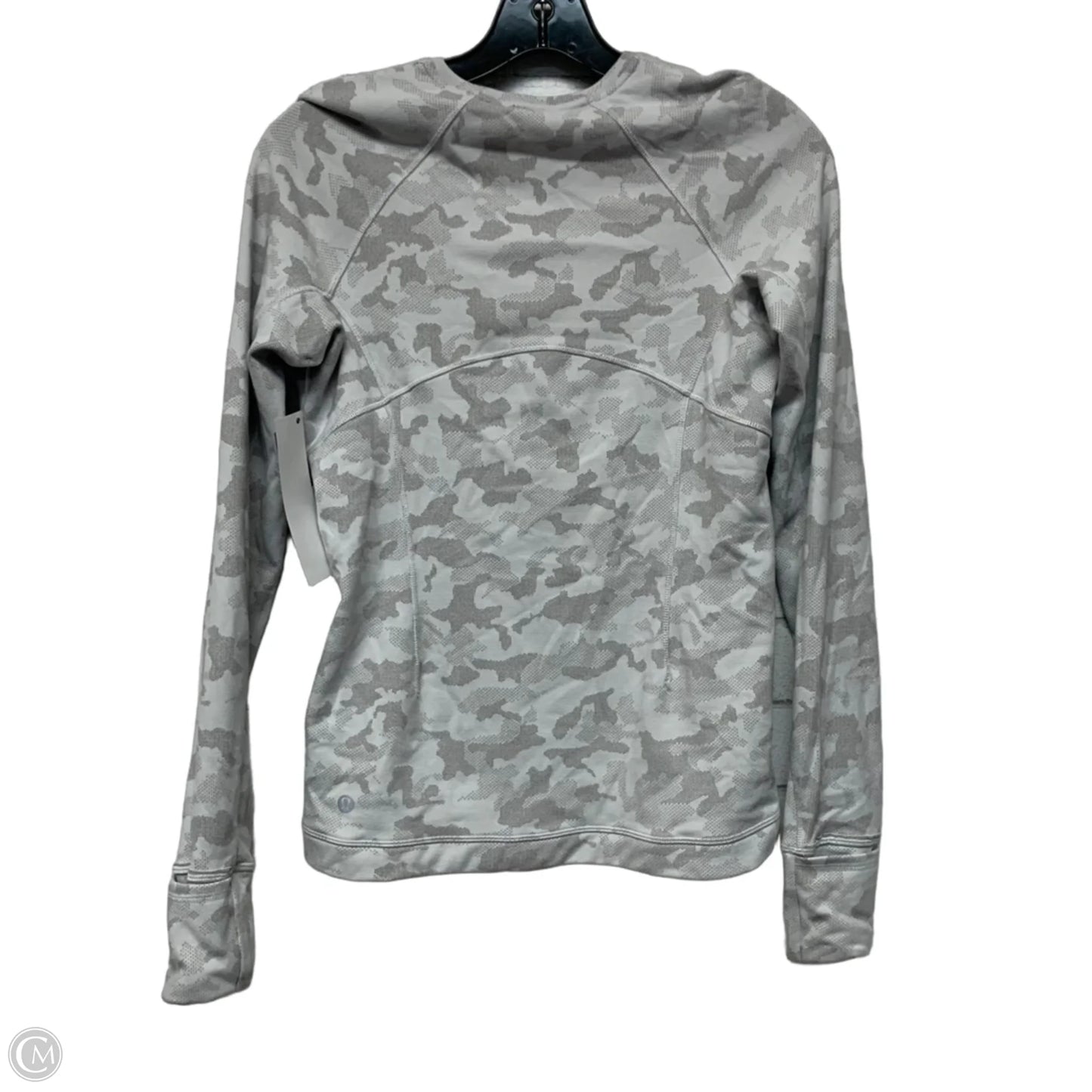 Athletic Top Long Sleeve Crewneck By Lululemon In Camouflage Print, Size: S