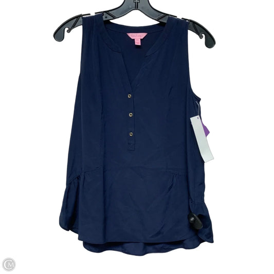 Top Sleeveless Designer By Lilly Pulitzer In Navy, Size: Xxs