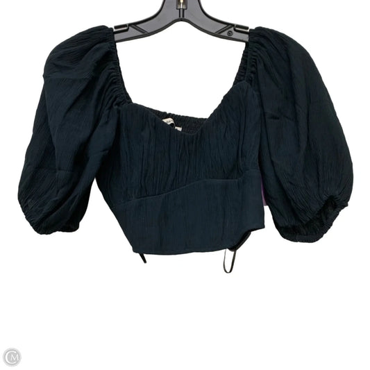 Top Short Sleeve By Abercrombie And Fitch In Black, Size: S