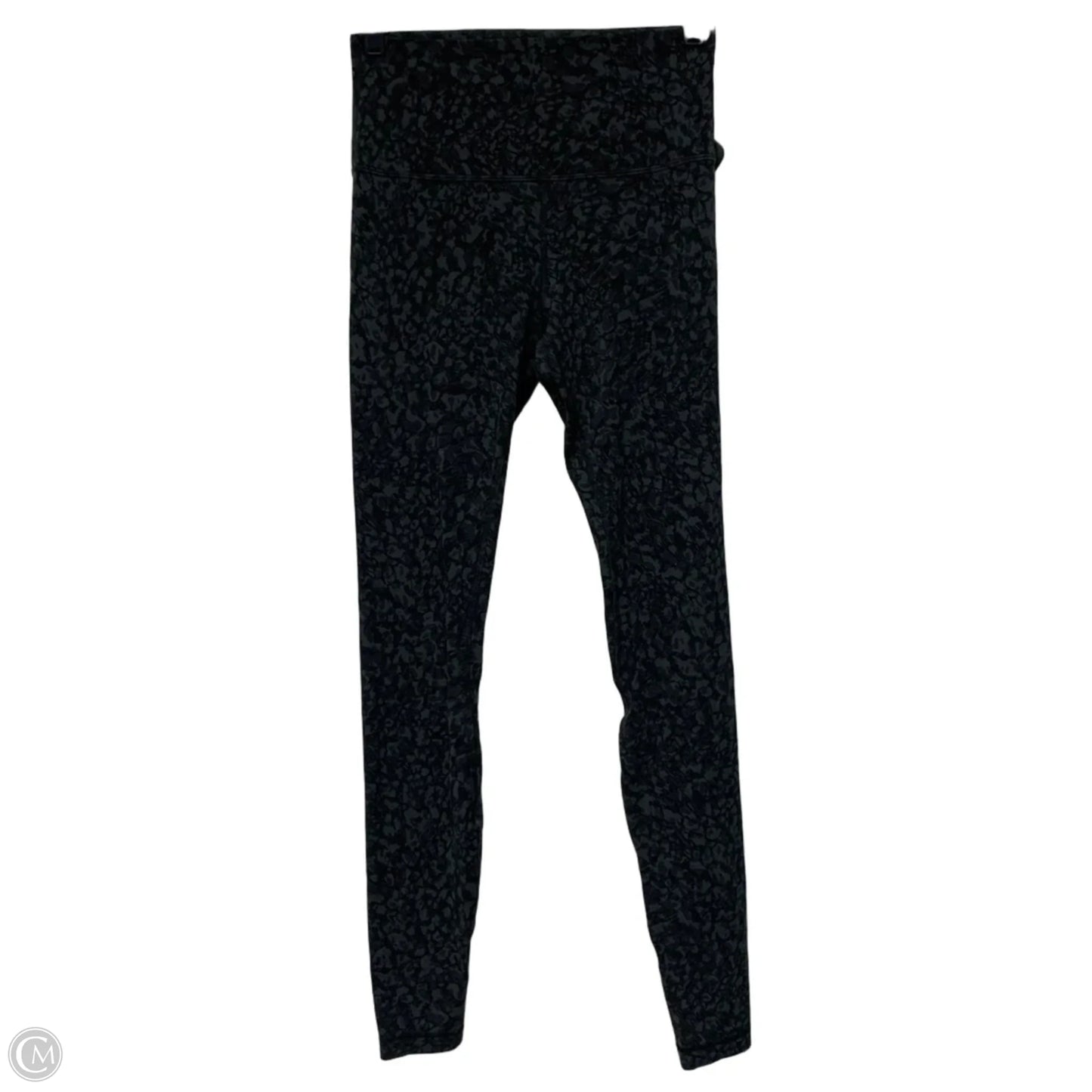 Athletic Leggings By Lululemon In Black & Grey, Size: M