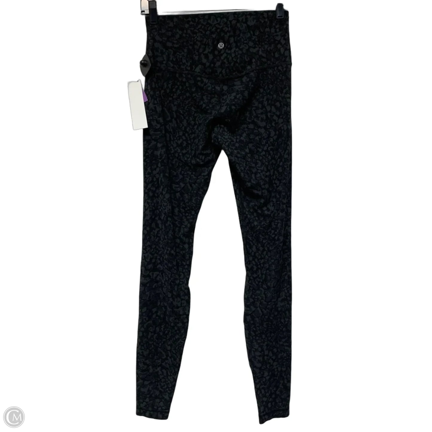 Athletic Leggings By Lululemon In Black & Grey, Size: M