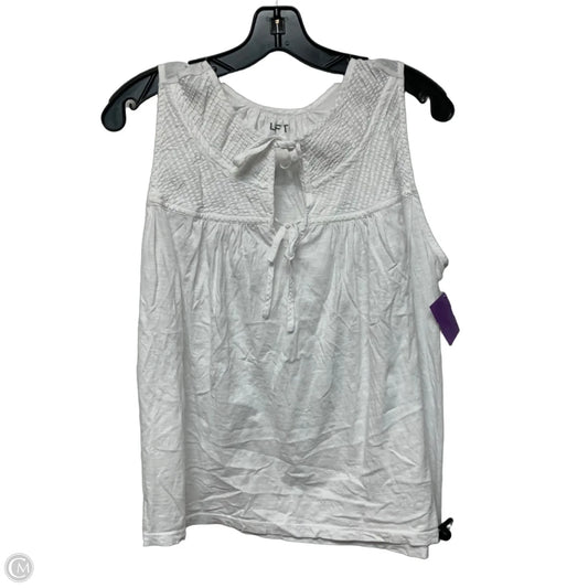 Top Sleeveless By Loft In White, Size: M