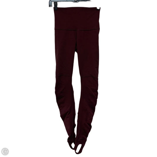 Athletic Leggings By Lululemon In Maroon, Size: S
