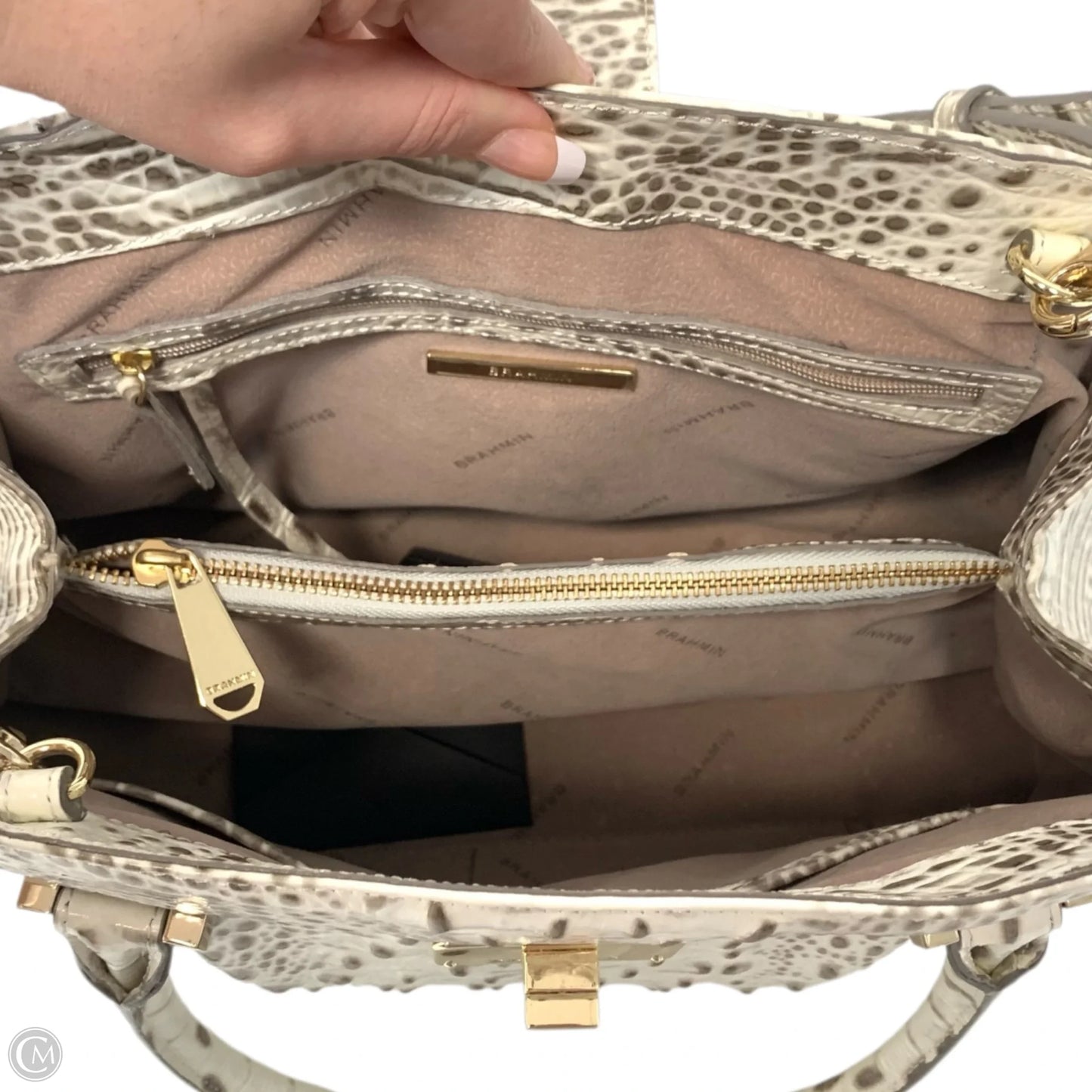 Handbag Designer By Brahmin, Size: Medium