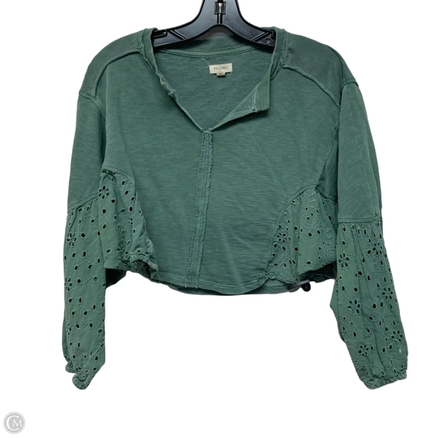 Top Long Sleeve By Pilcro In Green, Size: Xxs