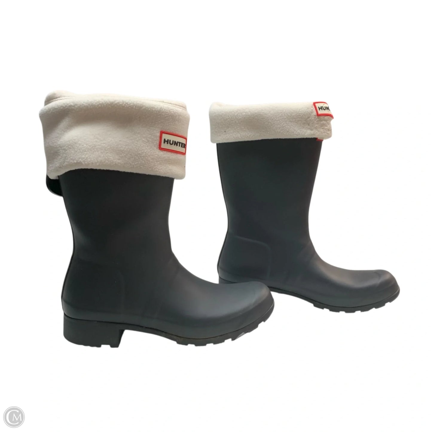Boots Designer By Hunter In Grey, Size: 8