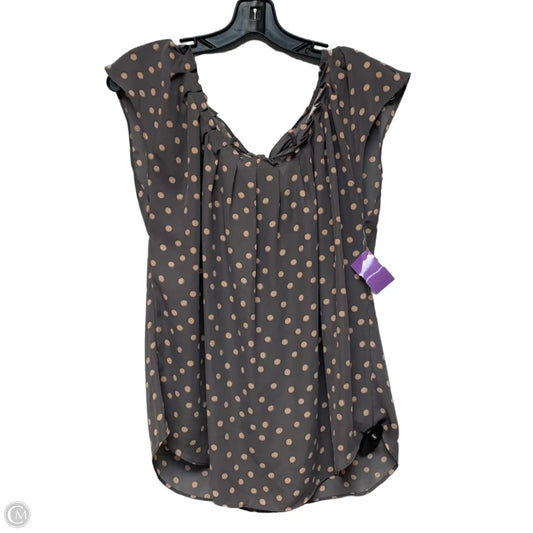 Blouse Sleeveless By Lc Lauren Conrad In Polkadot Pattern, Size: L